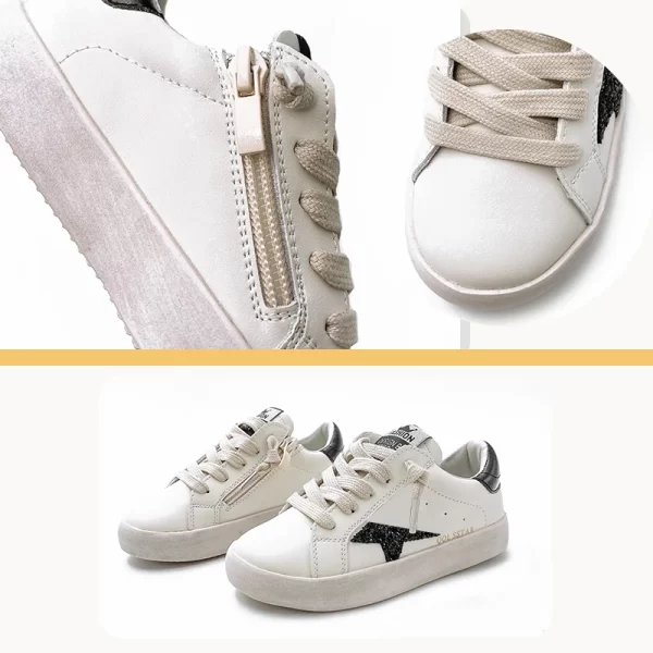 Hot Selling Flat Boys Custom Sneaker Custom Unisex Sport Shoes for Kids Brand Star Leather Dirty Girls Casual Shoes Children - 图片 4