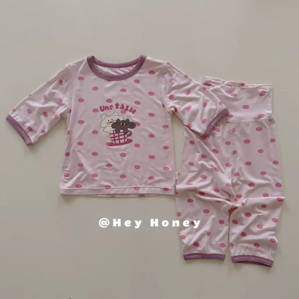 Children's underwear Kids comfortable skin-friendly cartoon Pajamas boys and girls round neck - 图片 3