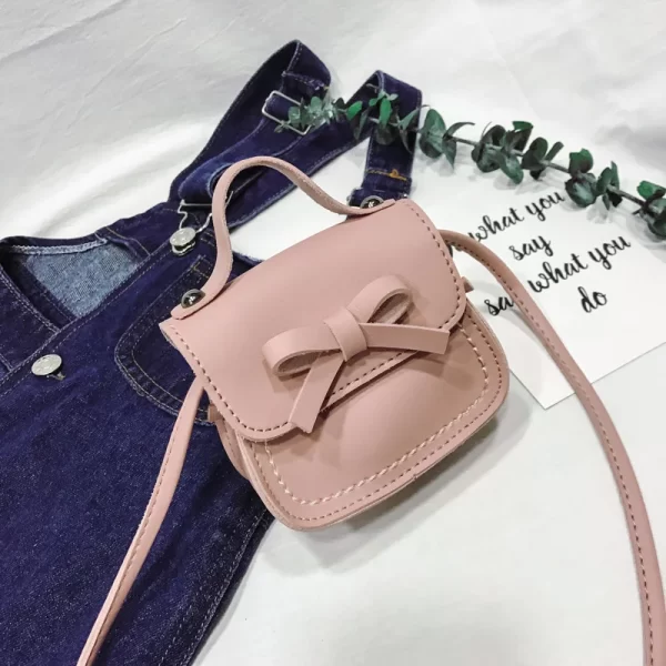 Latest Bow-knot Kids Handbags Cute Girls Lady Wholesale Baby Chain Phone Bag Crossbody Fashion PU Small Purses for Children - 图片 5