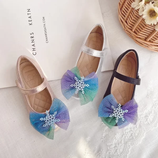 Floral Beautiful Dress Shoes 2023 for Girls Custom Shoes Girls Party Rubber Sole Middle Girls Princess Shoes - 图片 6