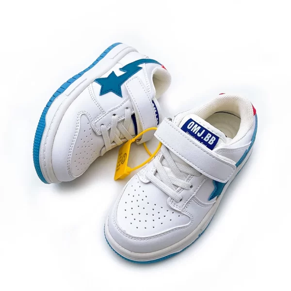 School Type 2023 Kids Sport Shoes Luxury Rubber Sole Custom Basketball Shoes Boys and Girls Children Sneakers Running Shoes - 图片 3