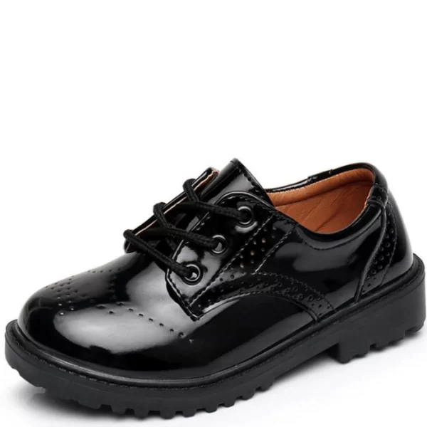 New Arrivals 2023 Black Leather Shoes for Students Elegant British Boys Wedding Shoes Retro Uniform Dress Shoes for Boys - 图片 5