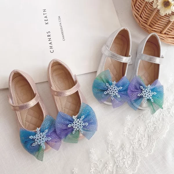 Floral Beautiful Dress Shoes 2023 for Girls Custom Shoes Girls Party Rubber Sole Middle Girls Princess Shoes - 图片 2