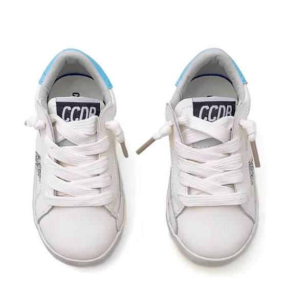 New Designer Brand Custom White Shoes Kids Fashion Casual Girls Star Shoes Wholesale Custom Leather Children Toddler Sneakers - 图片 4