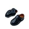Fashion Uniform Children's Old School Shoes Wholesale Wedding Kids Dress Shoes Boys Rubber Sole Casual Girls Black Leather Shoes - 图片 3