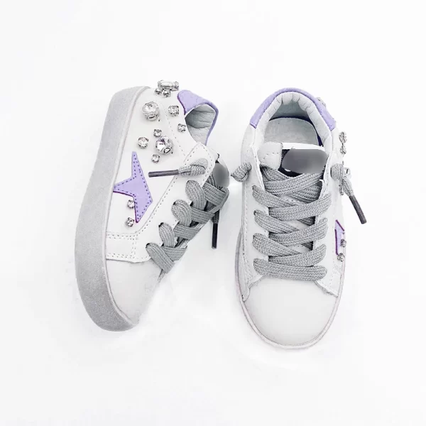 Classical Girls Shoes Rubber Genuine Leather Kids Fashion Sneakers Footwear Designer Customized Sport Star Children Casual Shoes - 图片 4