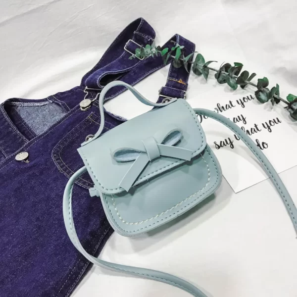 Latest Bow-knot Kids Handbags Cute Girls Lady Wholesale Baby Chain Phone Bag Crossbody Fashion PU Small Purses for Children - 图片 4