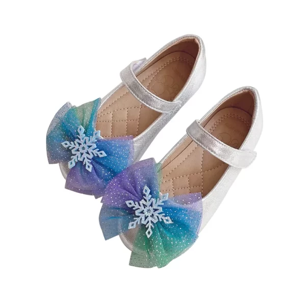 Floral Beautiful Dress Shoes 2023 for Girls Custom Shoes Girls Party Rubber Sole Middle Girls Princess Shoes