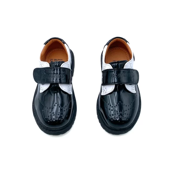 Wedding Banquet Kids Footwear Boys Dress shoes Wholesale Black Shoes for Teenage Girls School Retro Leather shoes for Children - 图片 4