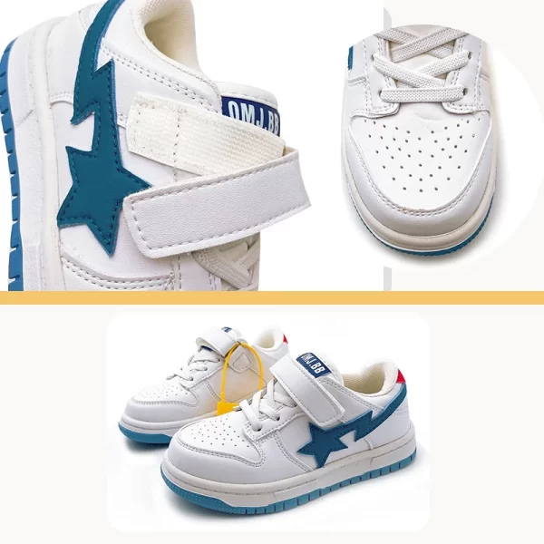 School Type 2023 Kids Sport Shoes Luxury Rubber Sole Custom Basketball Shoes Boys and Girls Children Sneakers Running Shoes - 图片 5