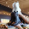 Wholesale of girls' Martin boots, microfiber children's short boots, spring and autumn new British style black cotton boots - 图片 6