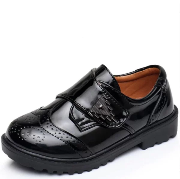 New Arrivals 2023 Black Leather Shoes for Students Elegant British Boys Wedding Shoes Retro Uniform Dress Shoes for Boys - 图片 4