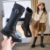 Fashion Trend Girls Casual Safety Boots Wholesale Leather Winter Shoes for Kids Customized Casual Knee High Boots Children - 图片 2