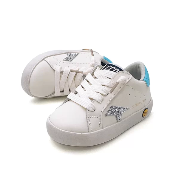 New Designer Brand Custom White Shoes Kids Fashion Casual Girls Star Shoes Wholesale Custom Leather Children Toddler Sneakers - 图片 3