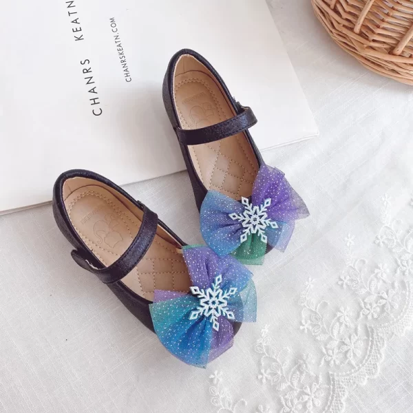 Floral Beautiful Dress Shoes 2023 for Girls Custom Shoes Girls Party Rubber Sole Middle Girls Princess Shoes - 图片 5