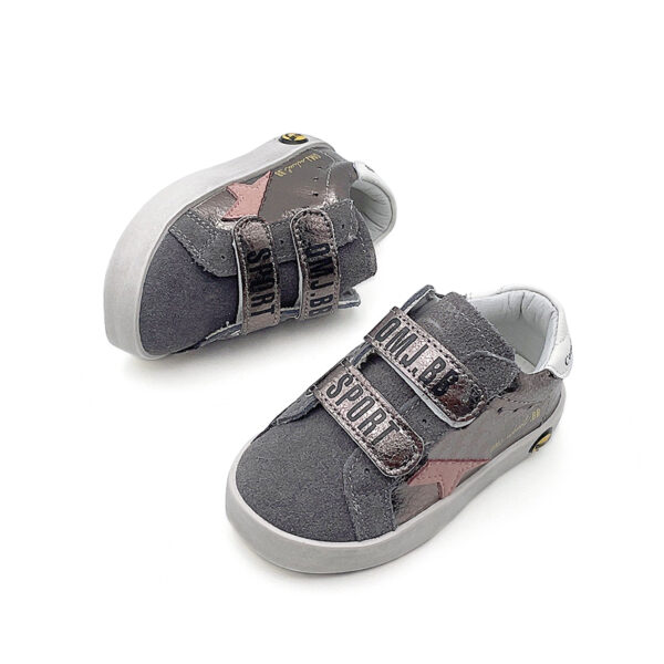 Red star - Grey eyelets - White shoe lift - Children's shoes - 图片 3