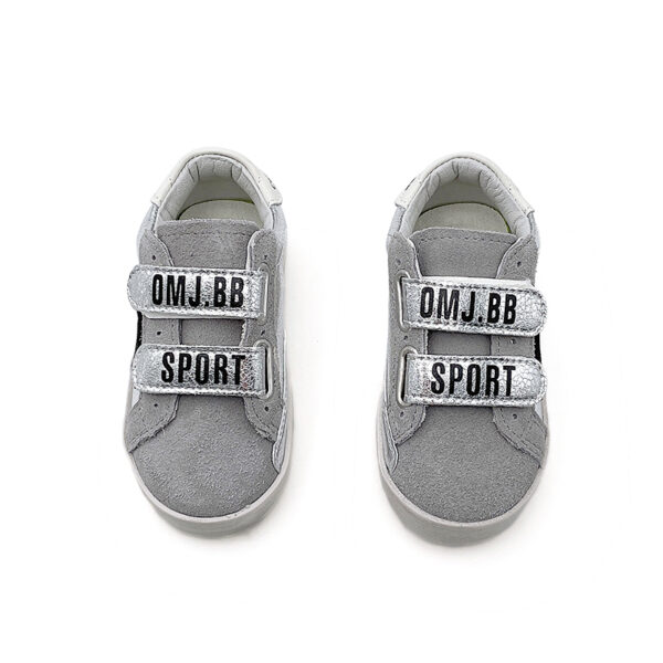 Black star - Grey eyelets - White shoe lift - Children's shoes - 图片 4