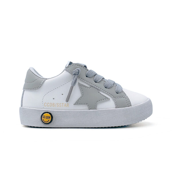 Grey Star - Grey Eye Panel - Grey Shoe Lift - Children's Shoes